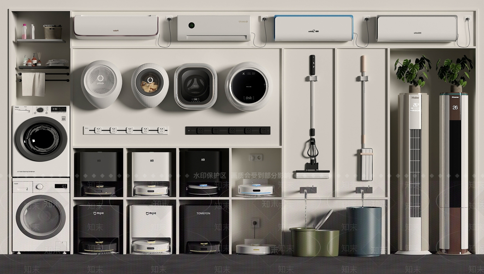 现代扫地机器人3D模型3D模型下载【ID:1142101128】