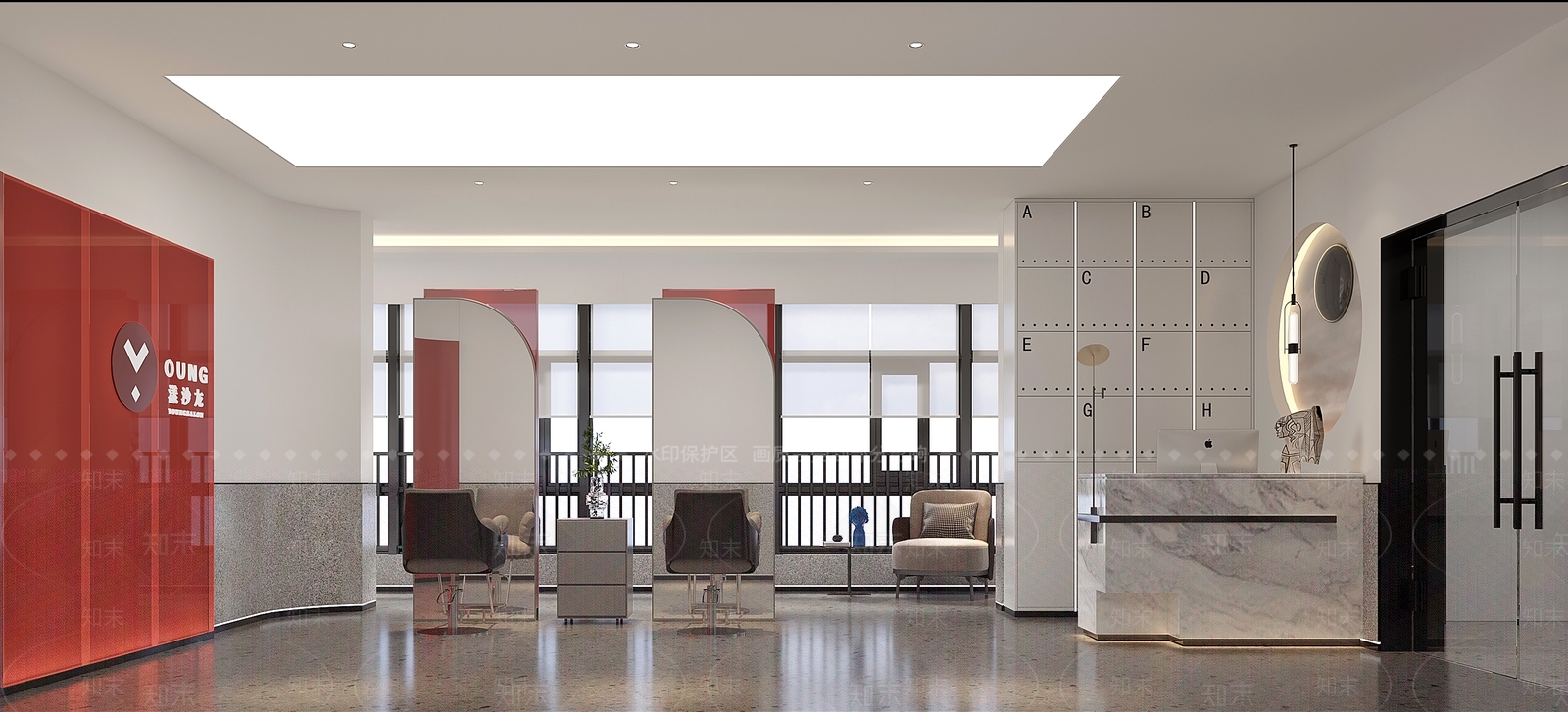 现代美发店3D模型下载【ID:1143661905】