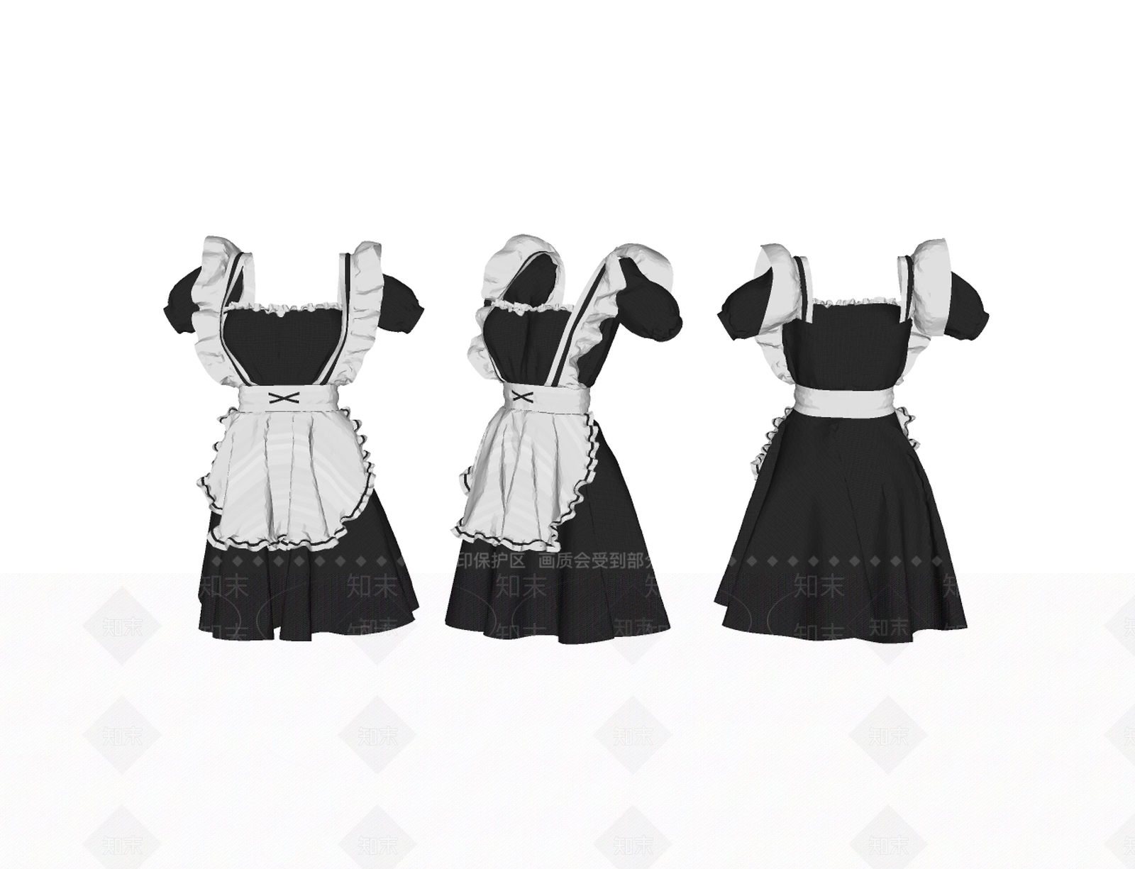 女仆制服SU模型下载【ID:1142113792】