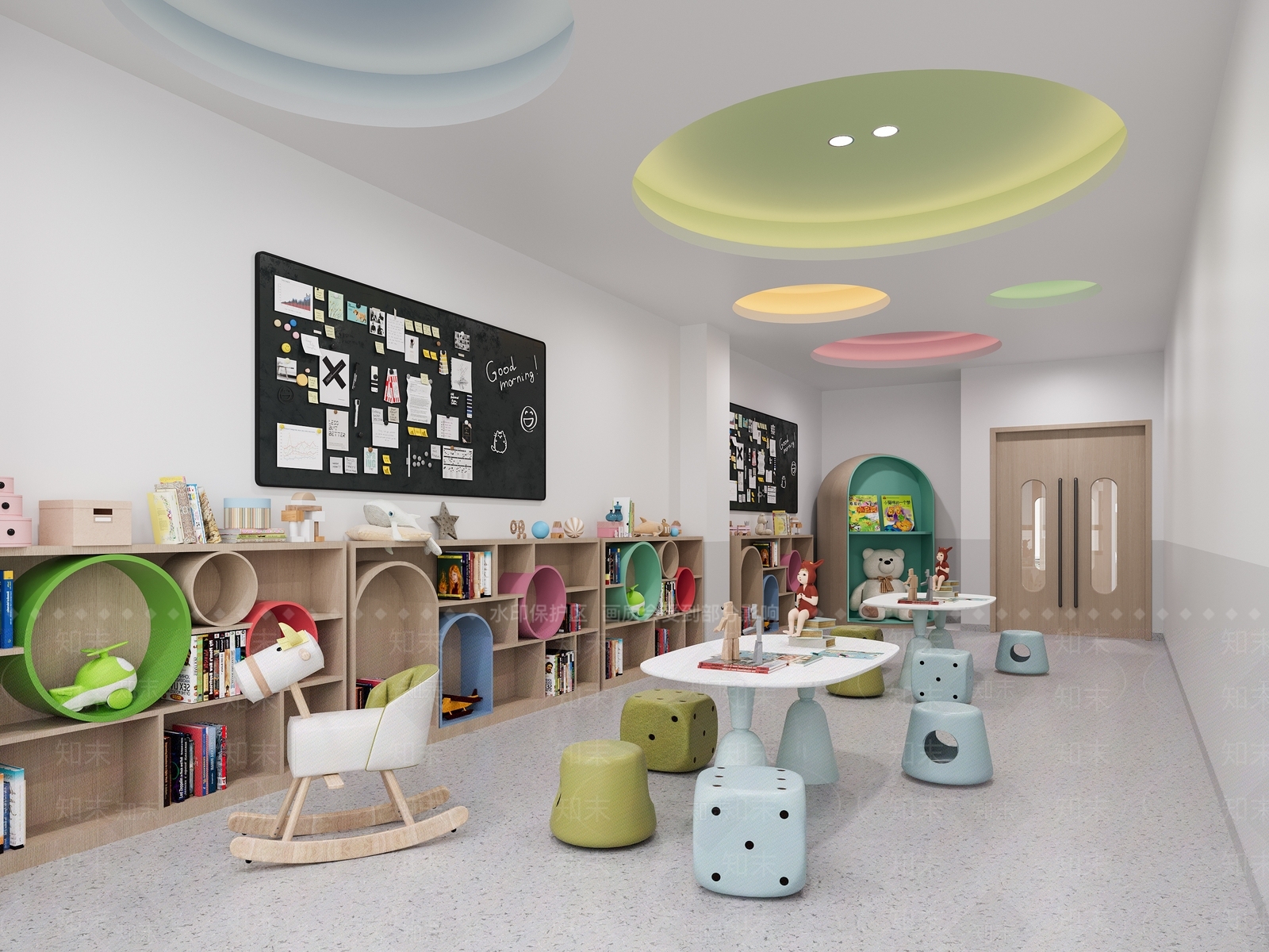 幼儿园图书室3D模型下载【ID:1142116904】