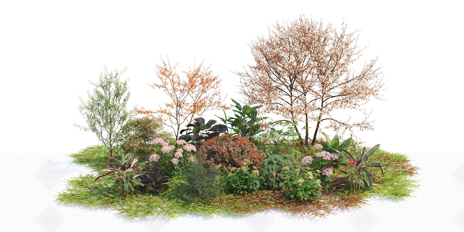 花草组合3D模型下载【ID:1142123898】