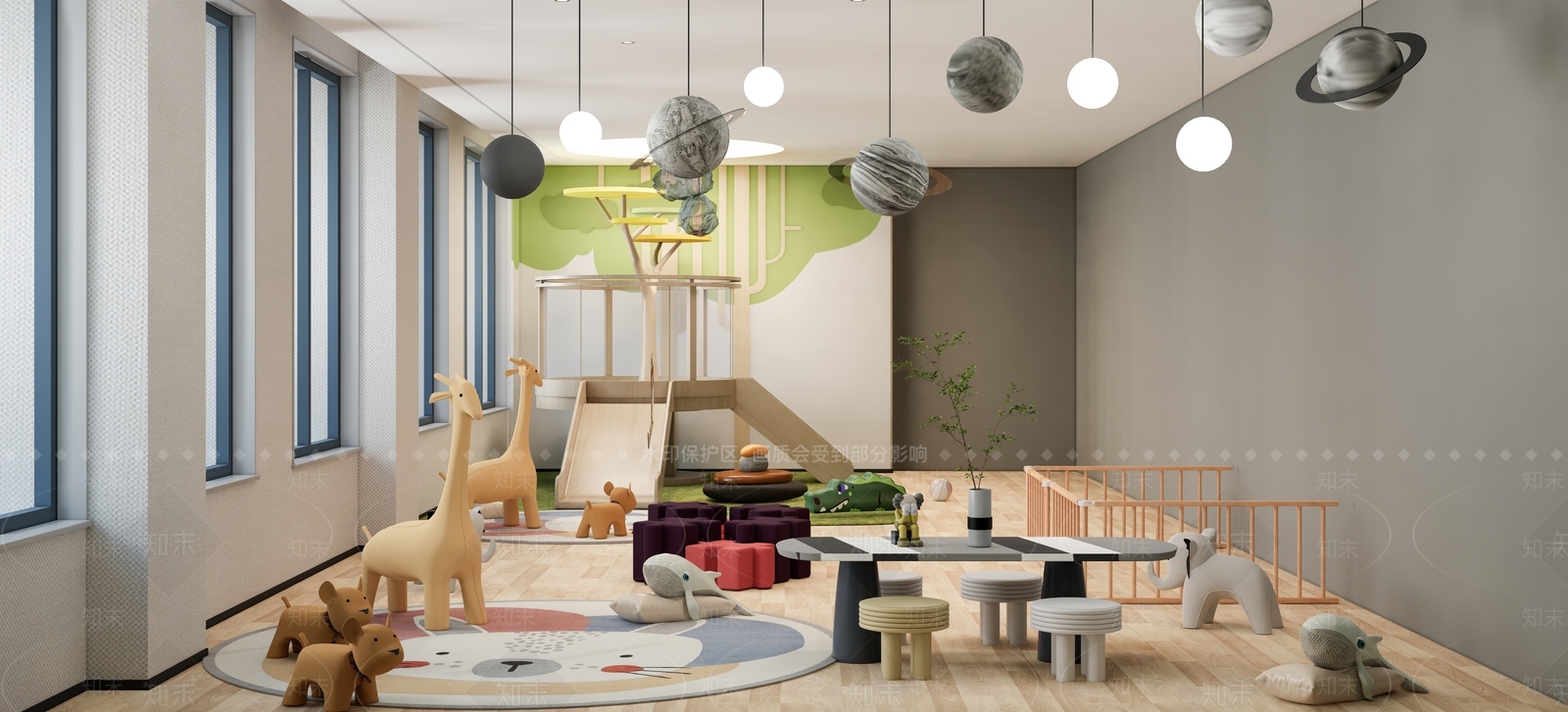 现代儿童活动室SU模型下载【ID:1142137347】