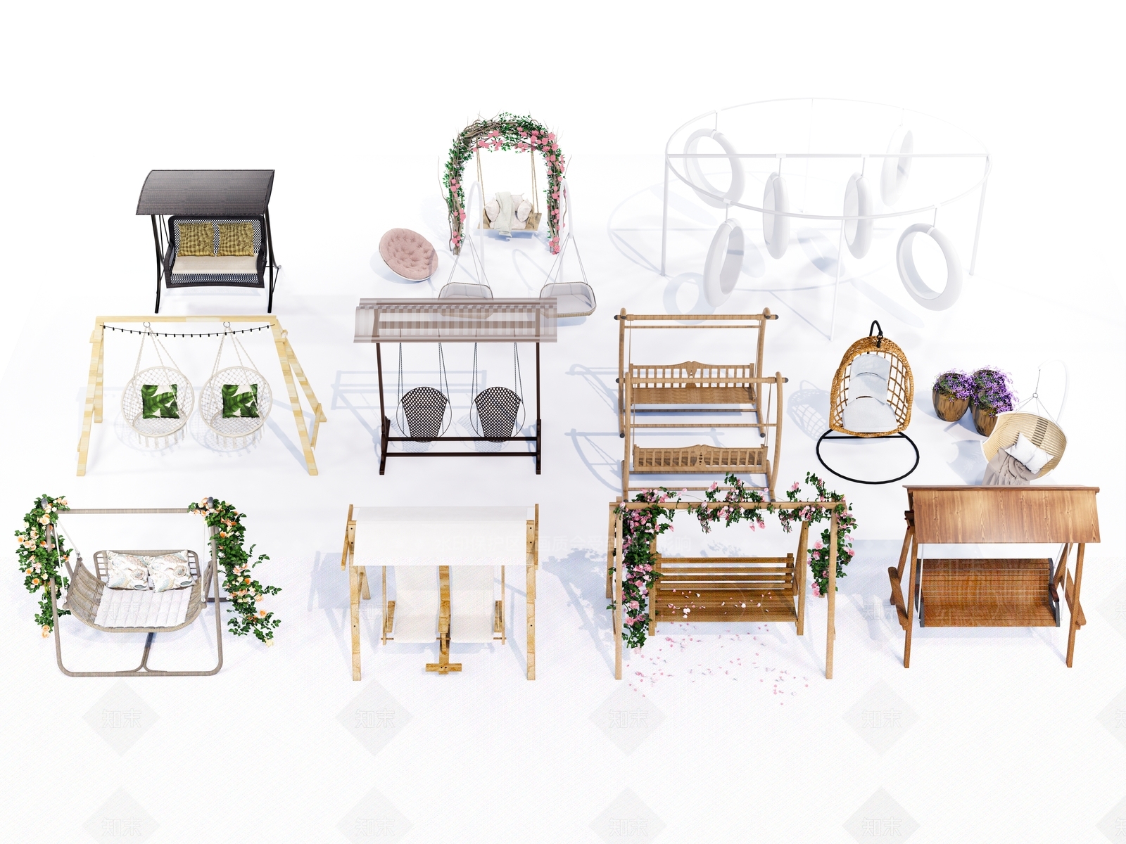 现代庭院户外椅SU模型下载【ID:1142140586】