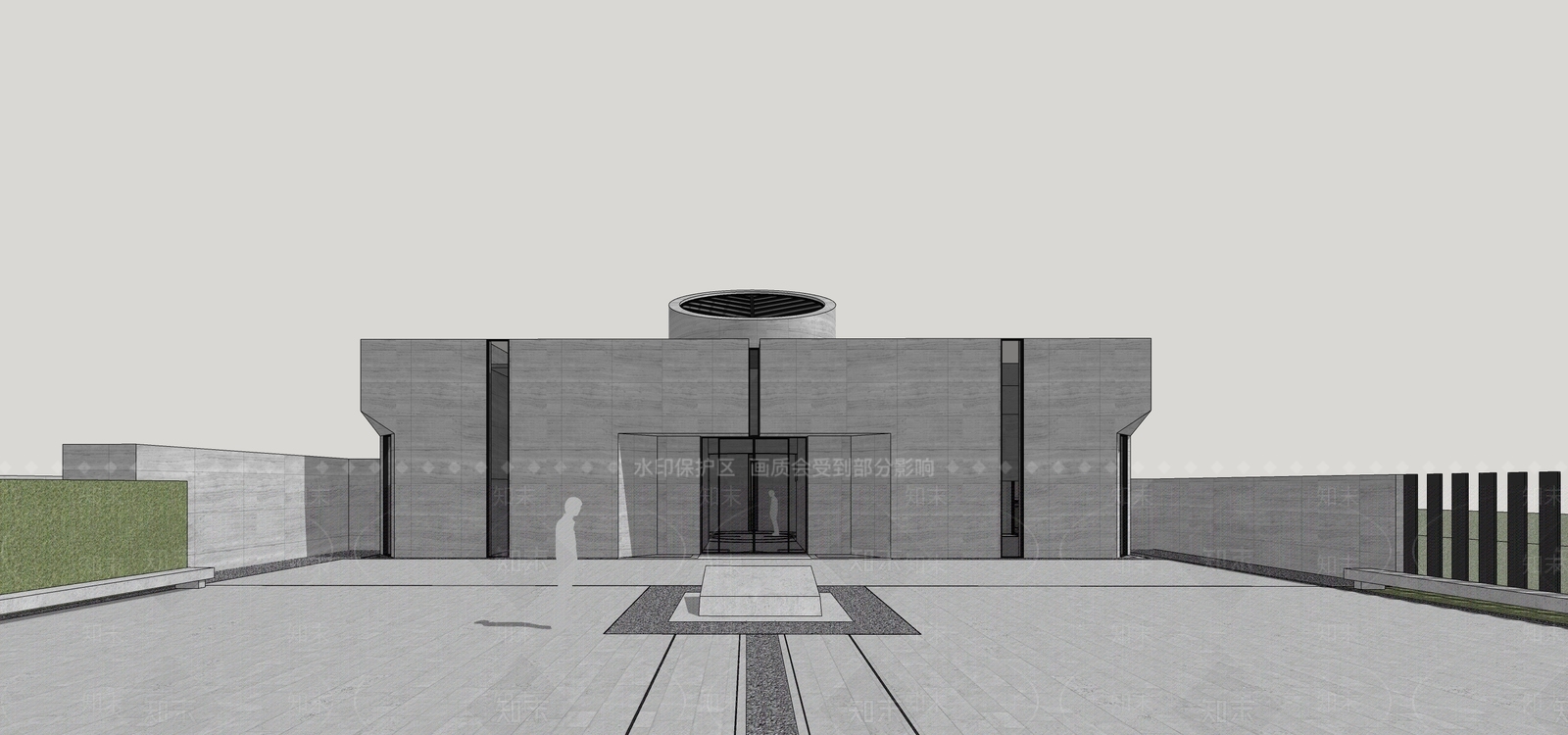 现代烈士建筑博物馆SU模型下载【ID:1142142002】