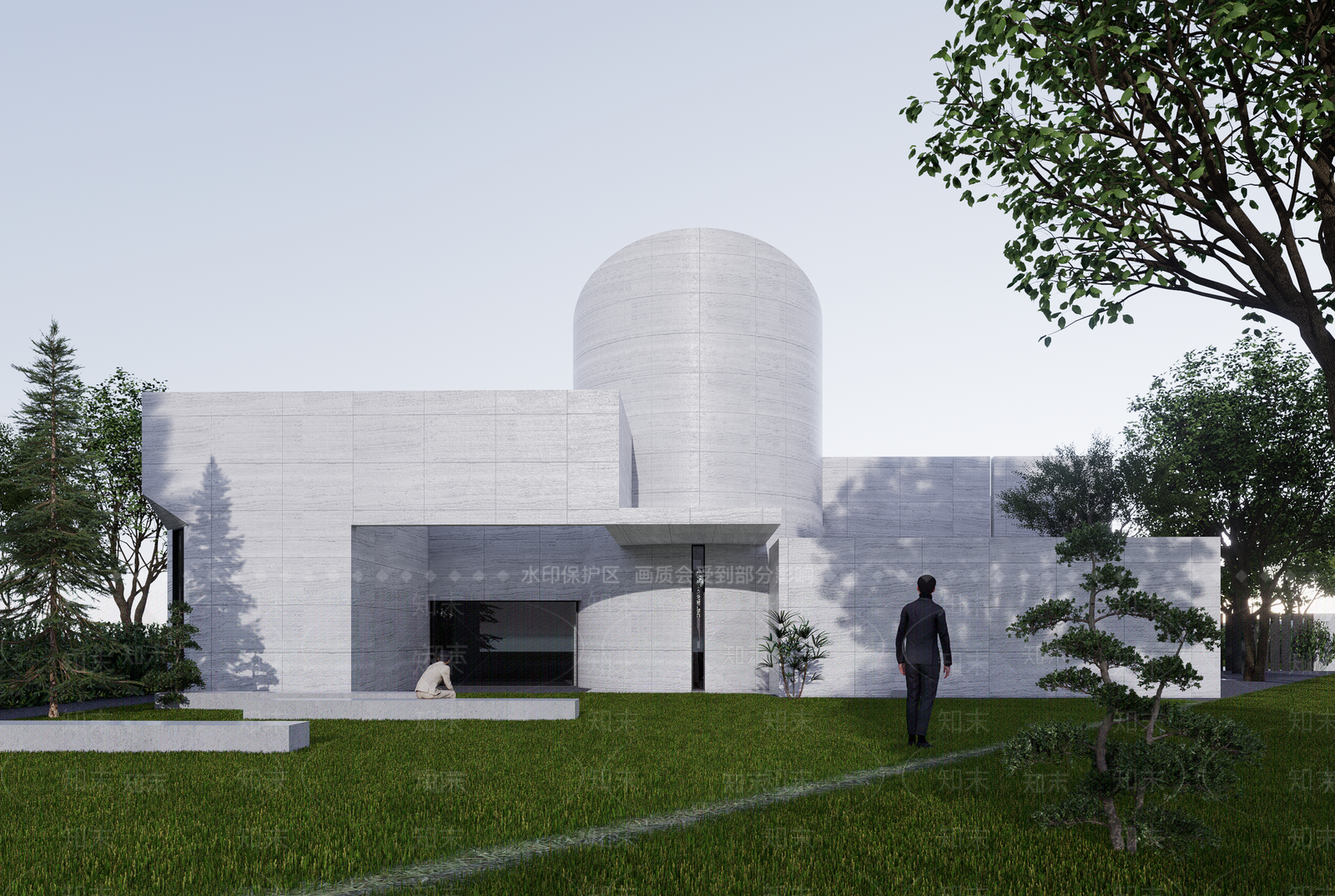 现代烈士建筑博物馆SU模型下载【ID:1142142002】
