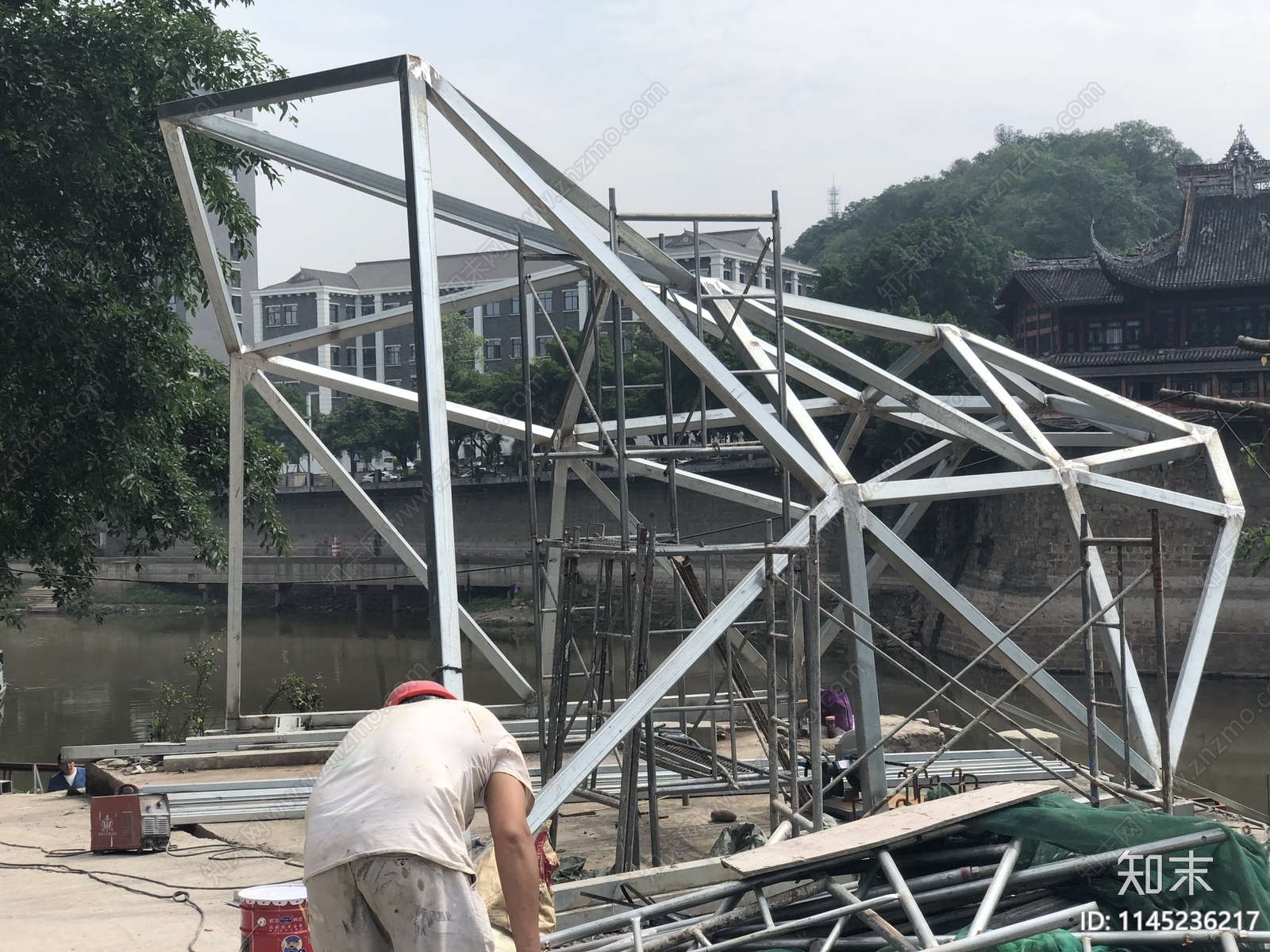 景观亭cad施工图下载【ID:1145236217】