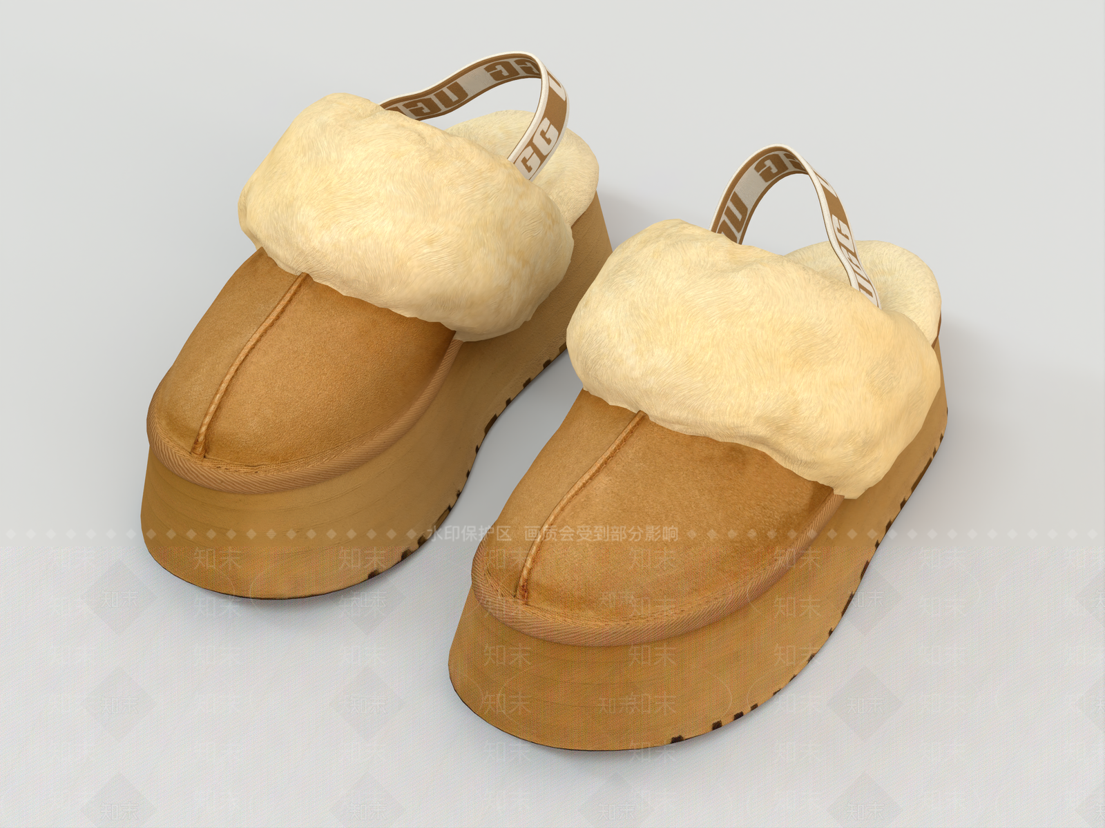 UGG棉拖鞋SU模型下载【ID:1142146535】