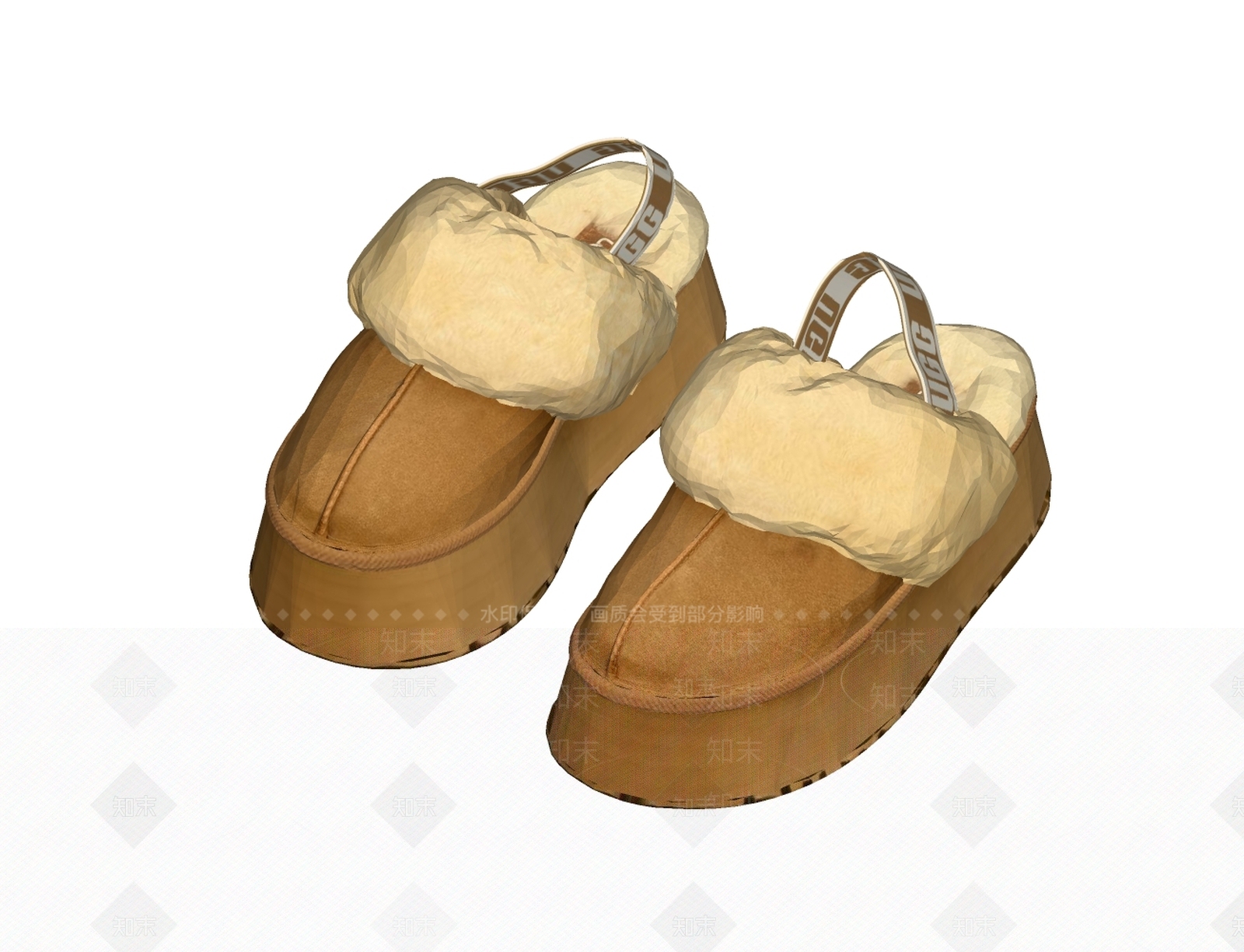 UGG棉拖鞋SU模型下载【ID:1142146535】