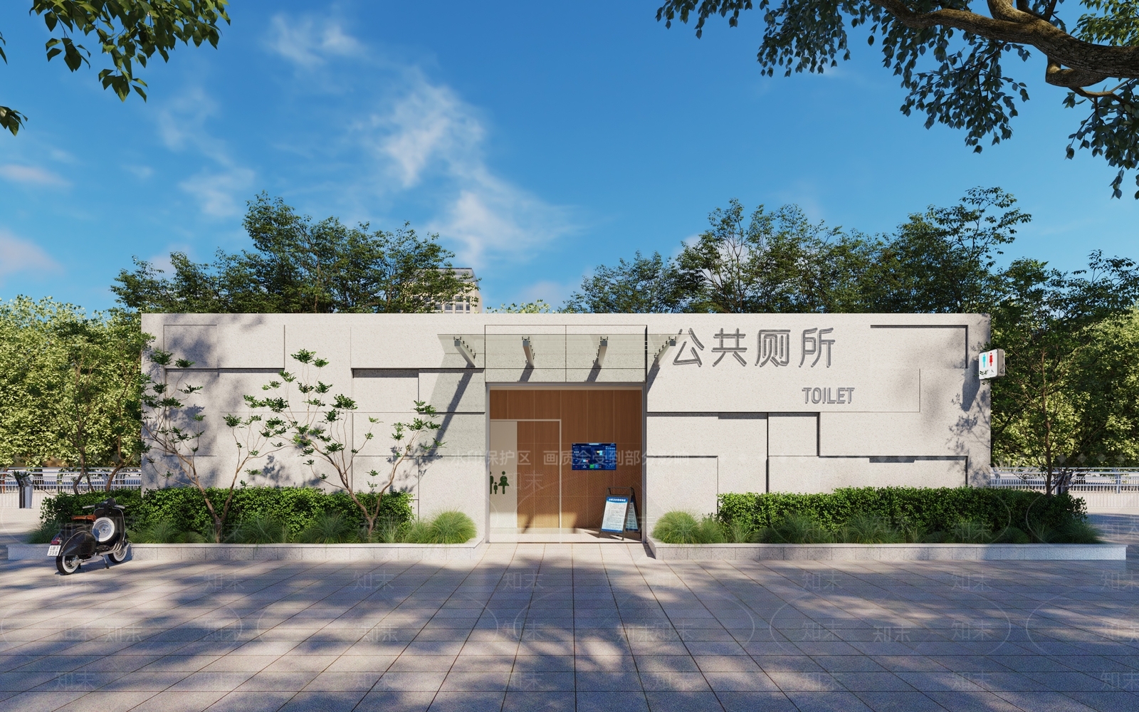 现代公共卫生间3D模型下载【ID:1142147901】