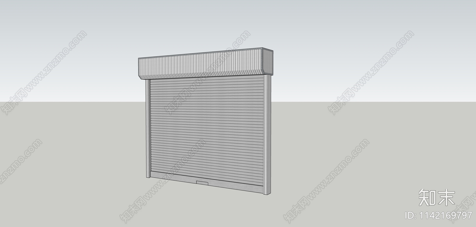 现代卷帘门SU模型下载【ID:1142169797】