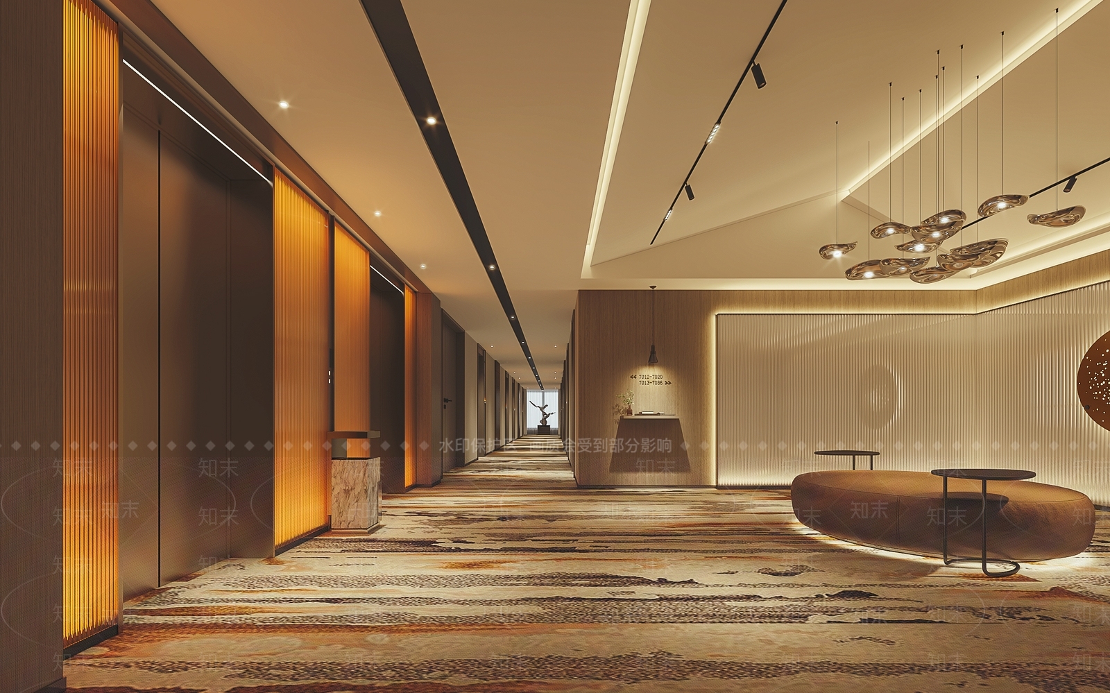 现代酒店过道3D模型下载【ID:1142173334】_知末3d模型网