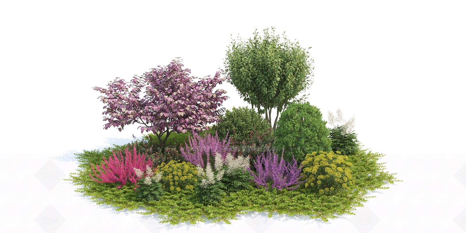 花草组合3D模型下载【ID:1142180715】