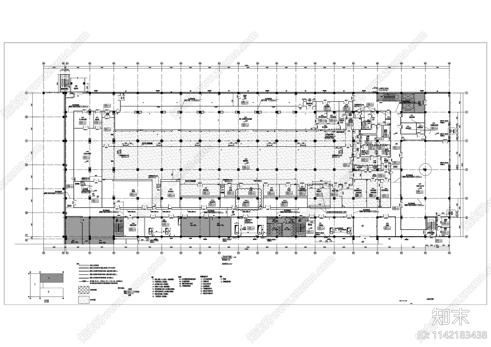 登康公司生产区域厂房建筑cad施工图下载【ID:1142183438】