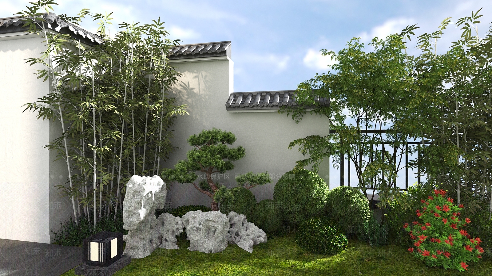 中式园林景观3D模型下载【ID:1142185846】