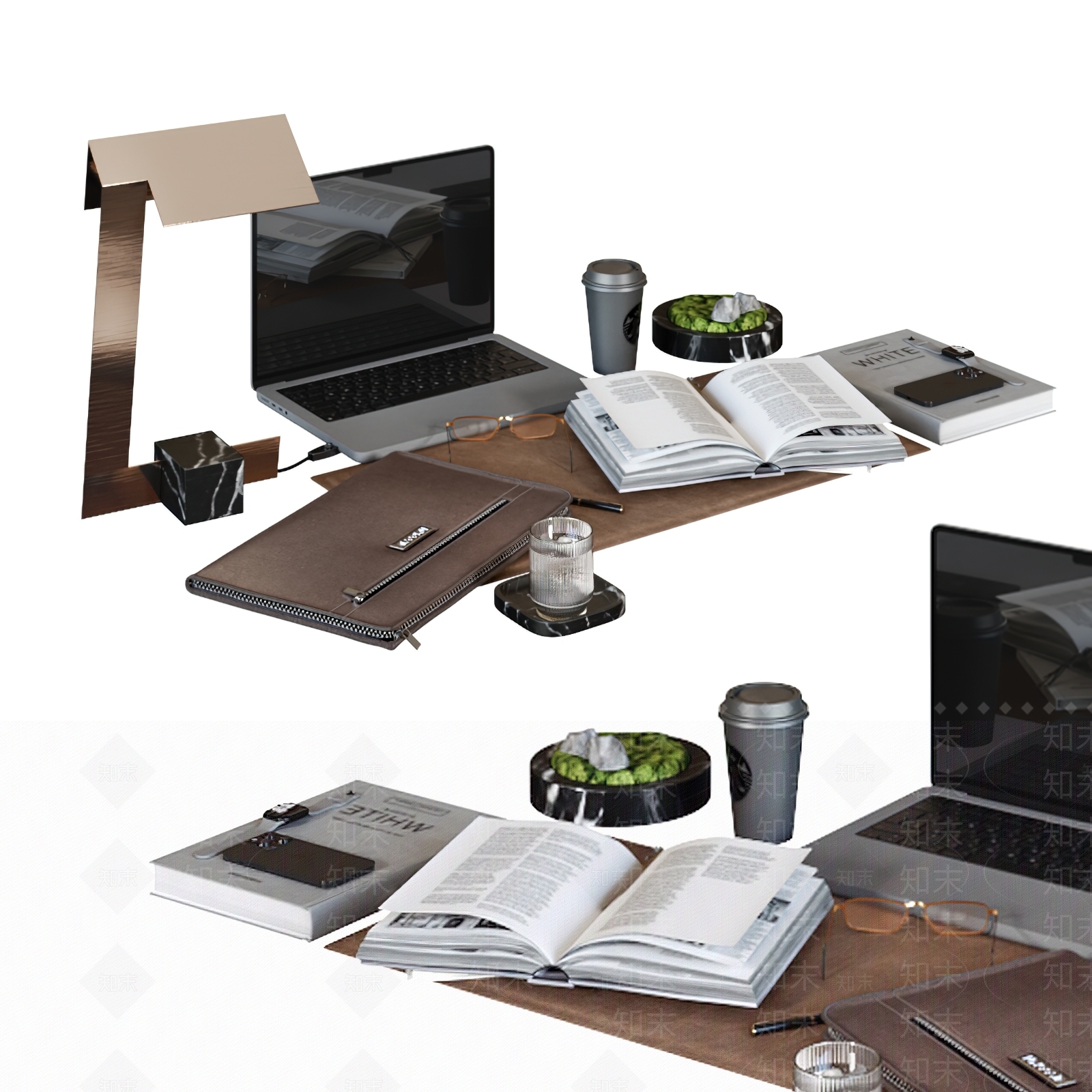 办公用品组合SU模型下载【ID:1142187301】