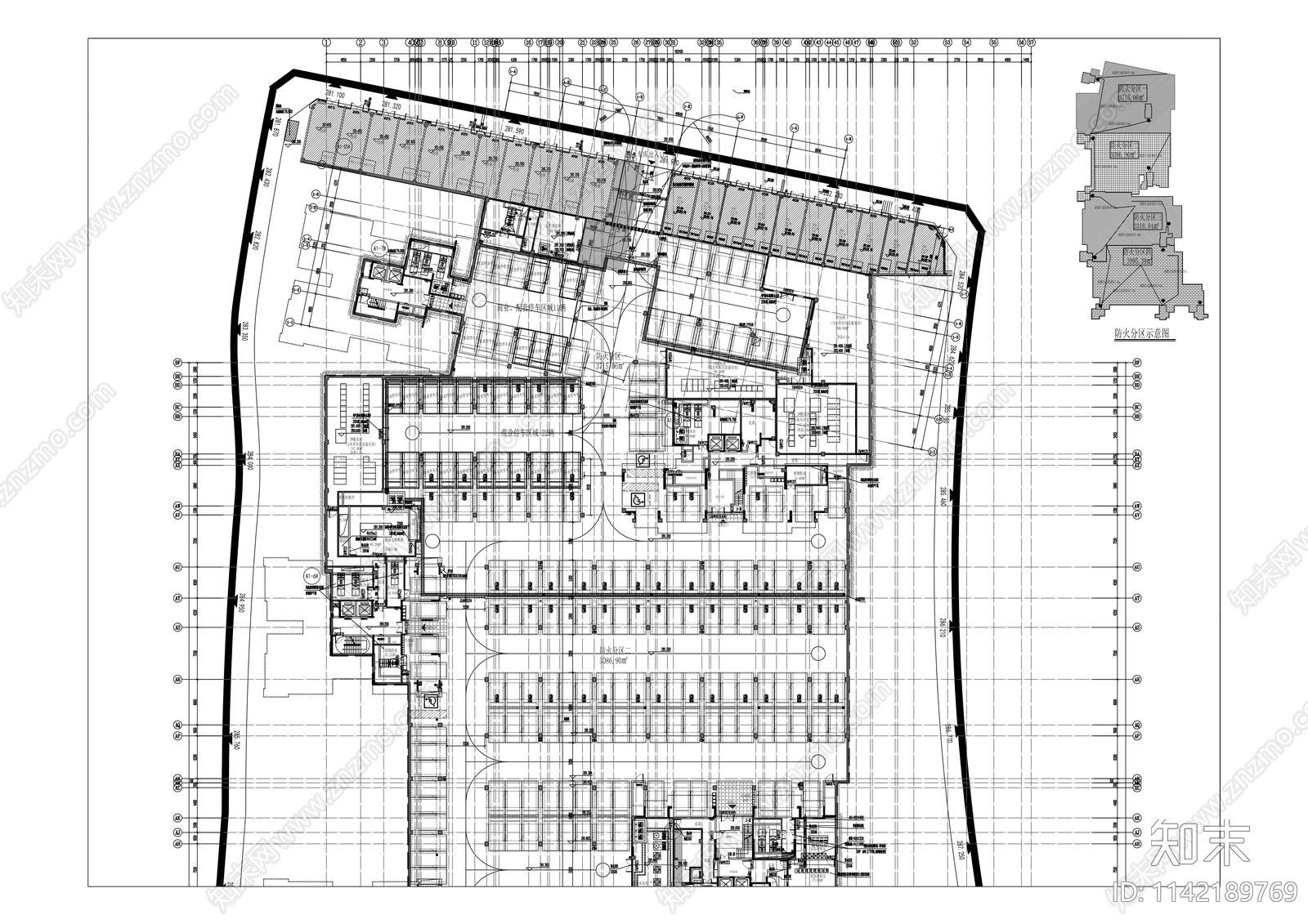 华侨城住宅区建筑cad施工图下载【ID:1142189769】