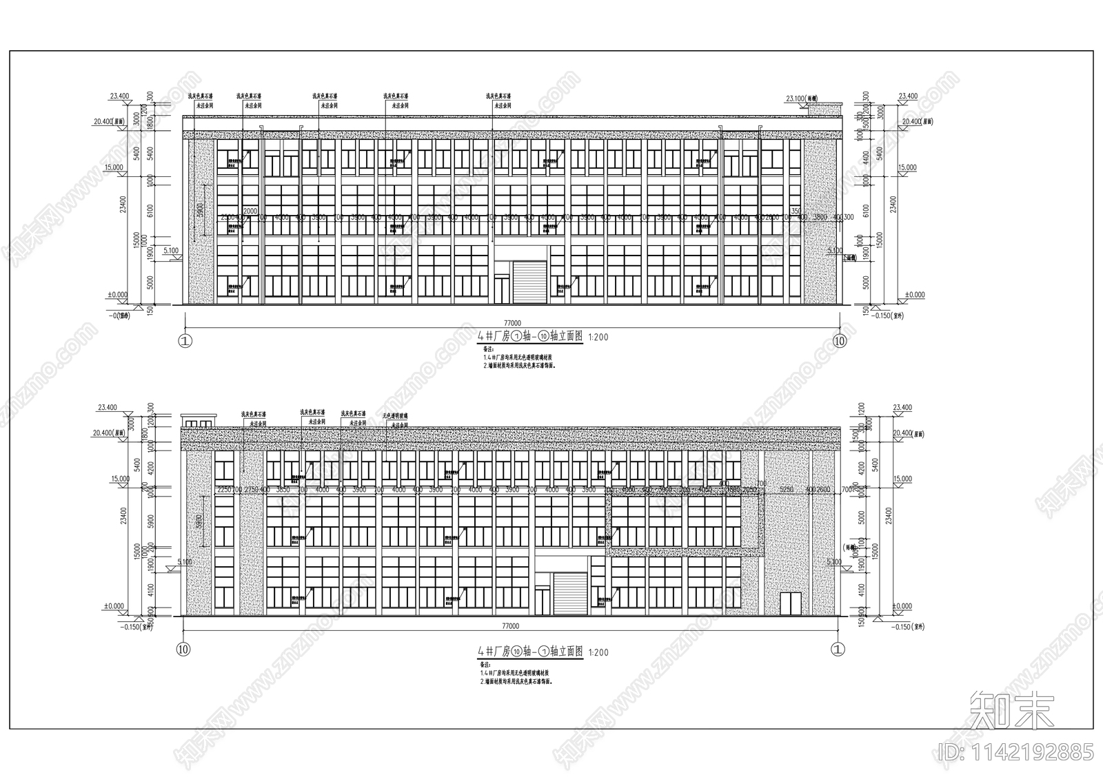 建桥先进制造产业园建筑cad施工图下载【ID:1142192885】