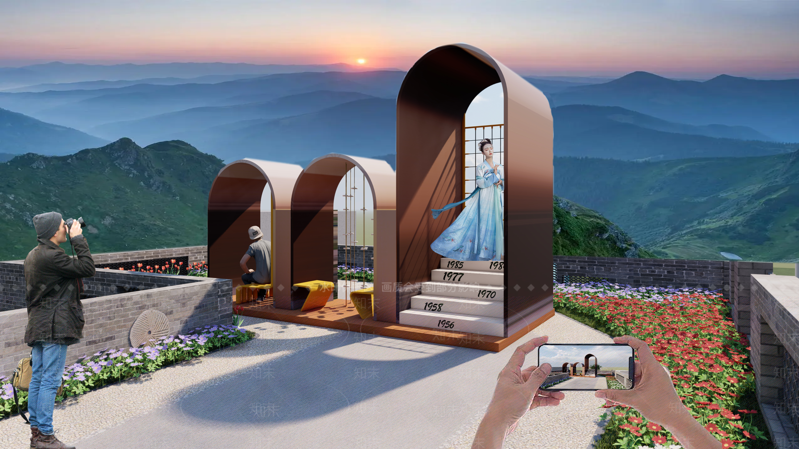 现代景观小建筑SU模型下载【ID:1142192497】