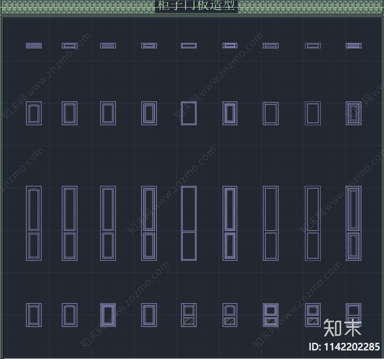 柜类定制动态块施工图下载【ID:1142202285】