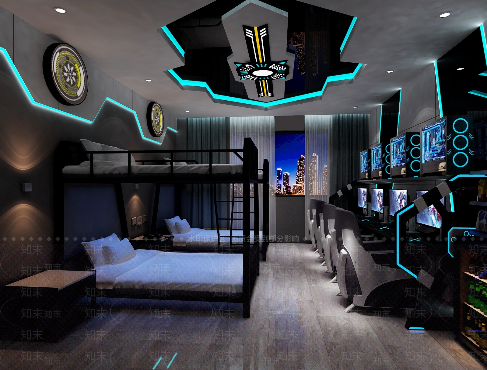 电竞房3D模型下载【ID:1213944461】