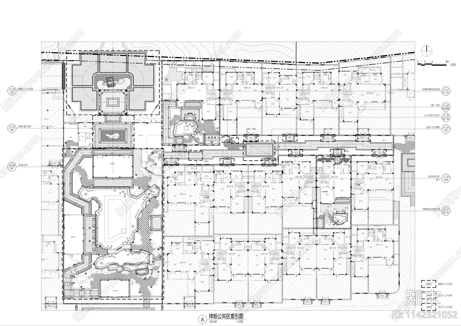 上虞蓝城江南里样板区景观施工图下载【ID:1142321052】