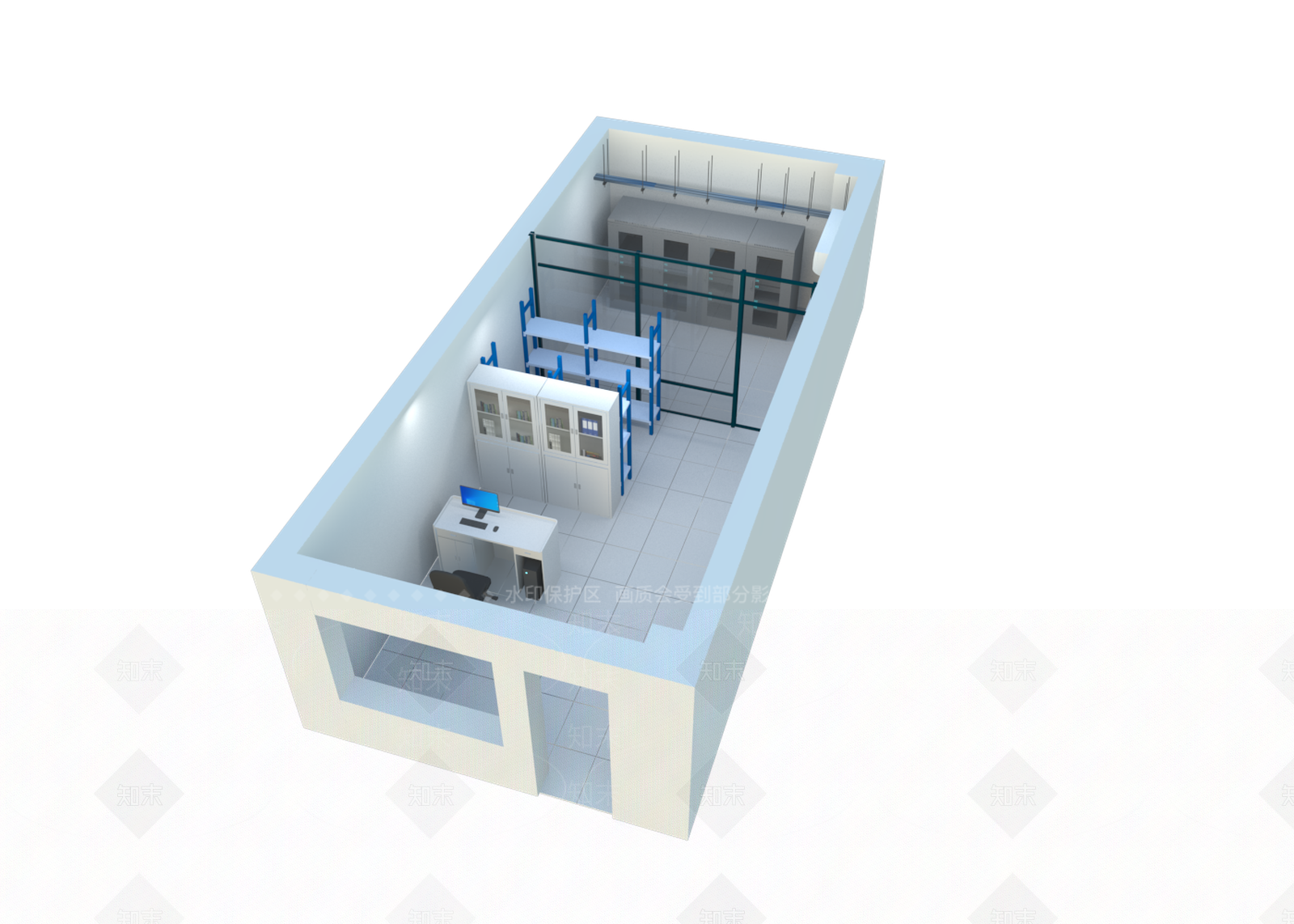 学校机房3D模型下载【ID:1142209048】