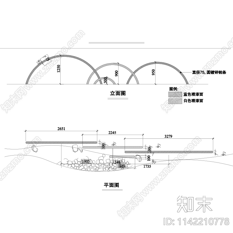 雕塑cad施工图下载【ID:1142210778】