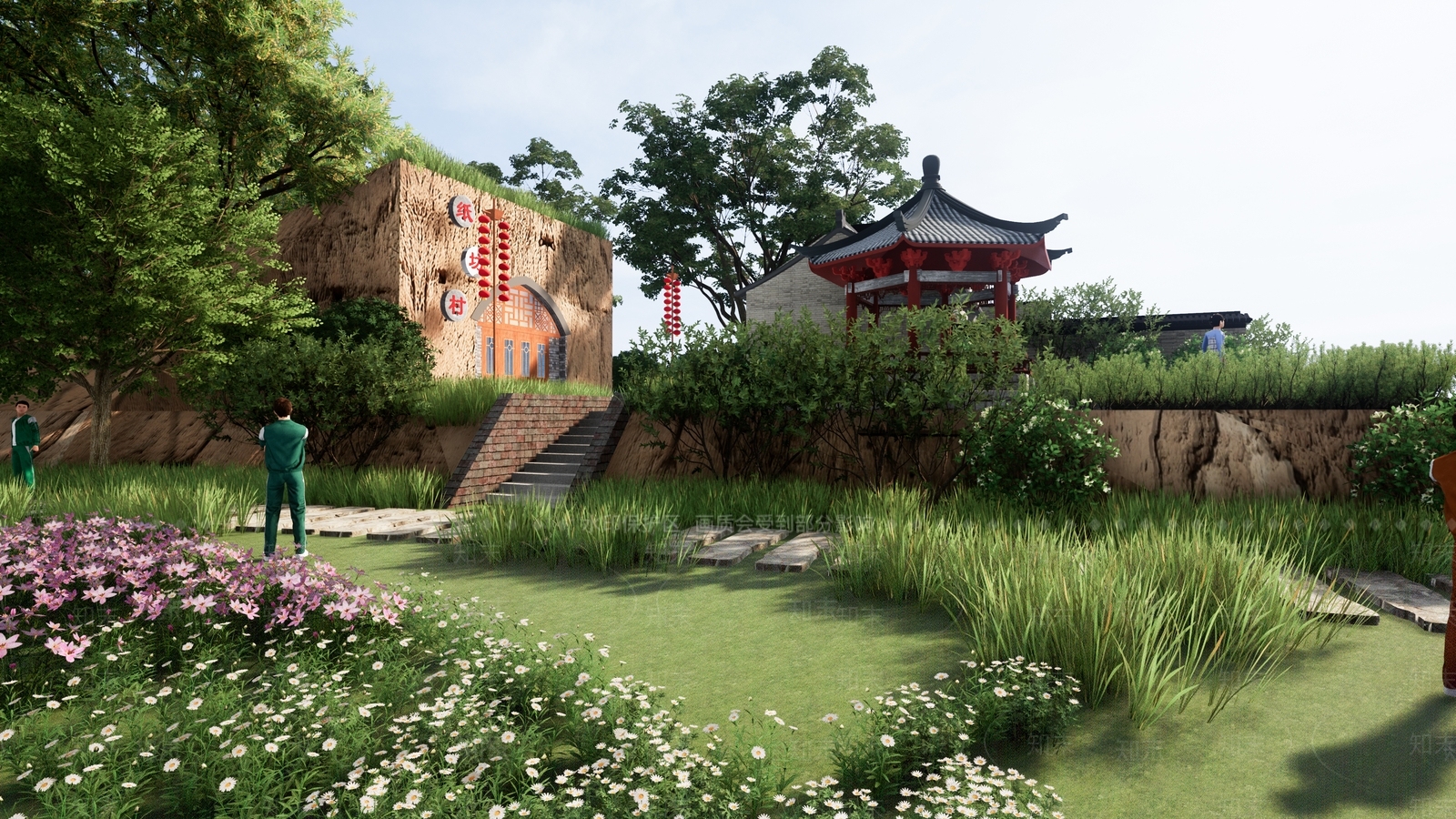 现代乡村公园SU模型下载【ID:1142214157】
