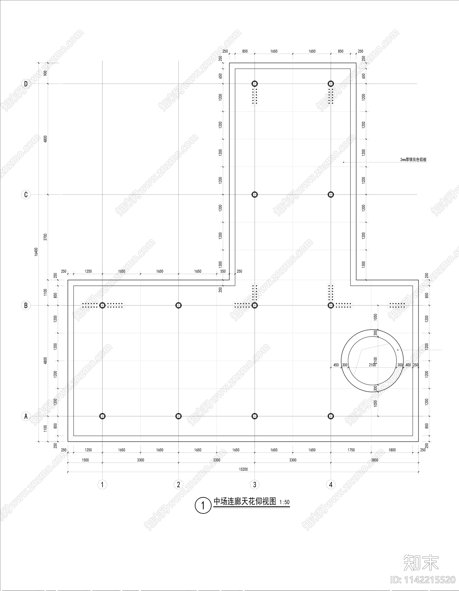 现代景观连廊cad施工图下载【ID:1142215520】