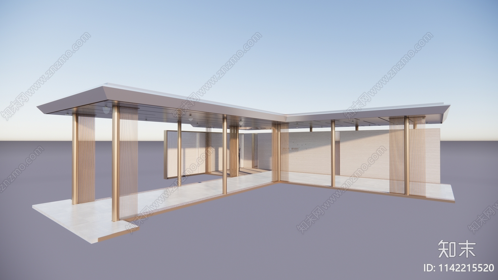 现代景观连廊施工图下载【ID:1142215520】