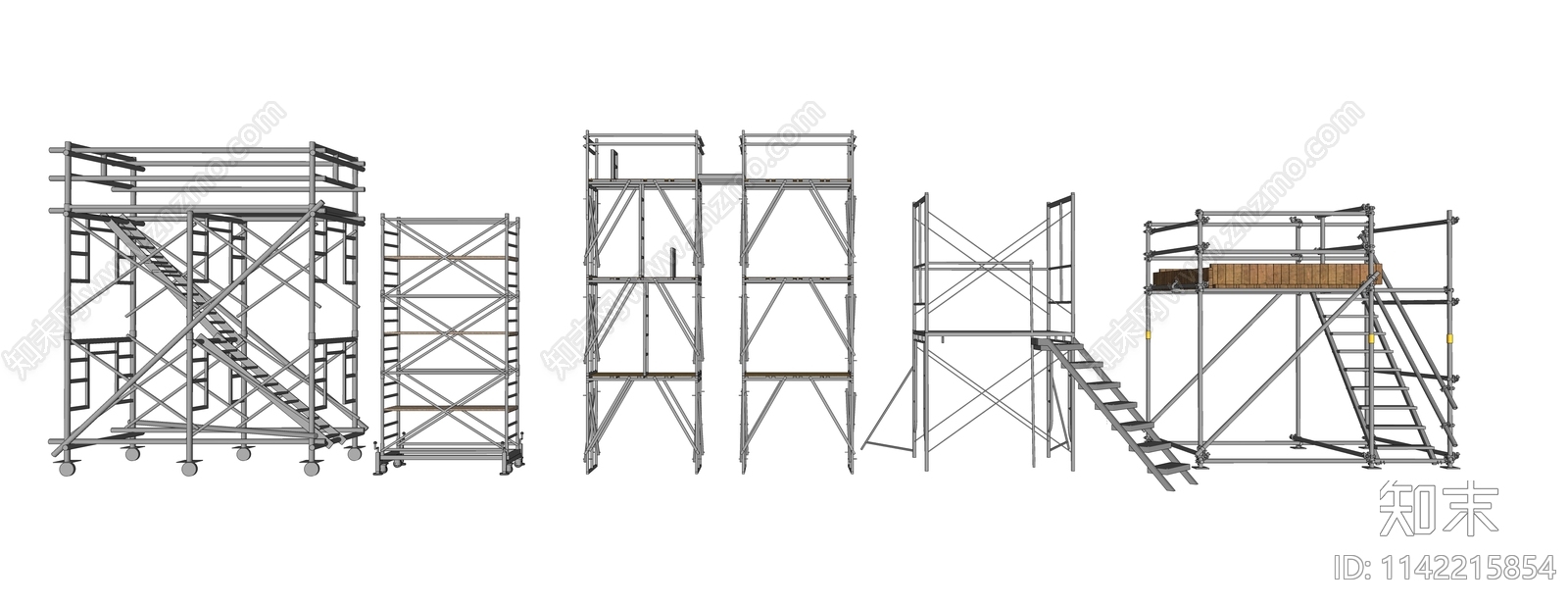 工地脚手架SU模型下载【ID:1142215854】