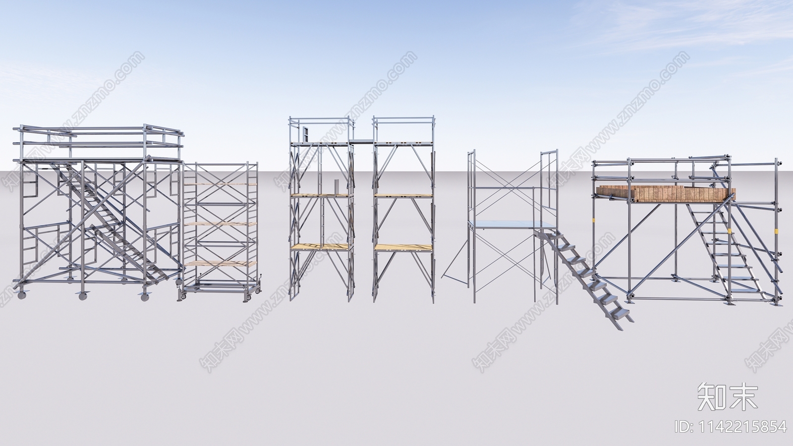 工地脚手架SU模型下载【ID:1142215854】