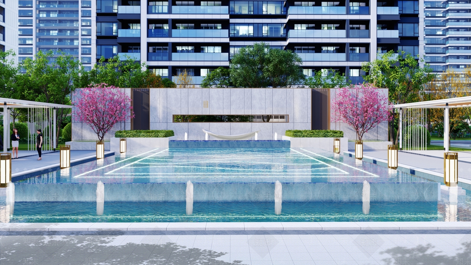 现代水景SU模型下载【ID:1143143972】