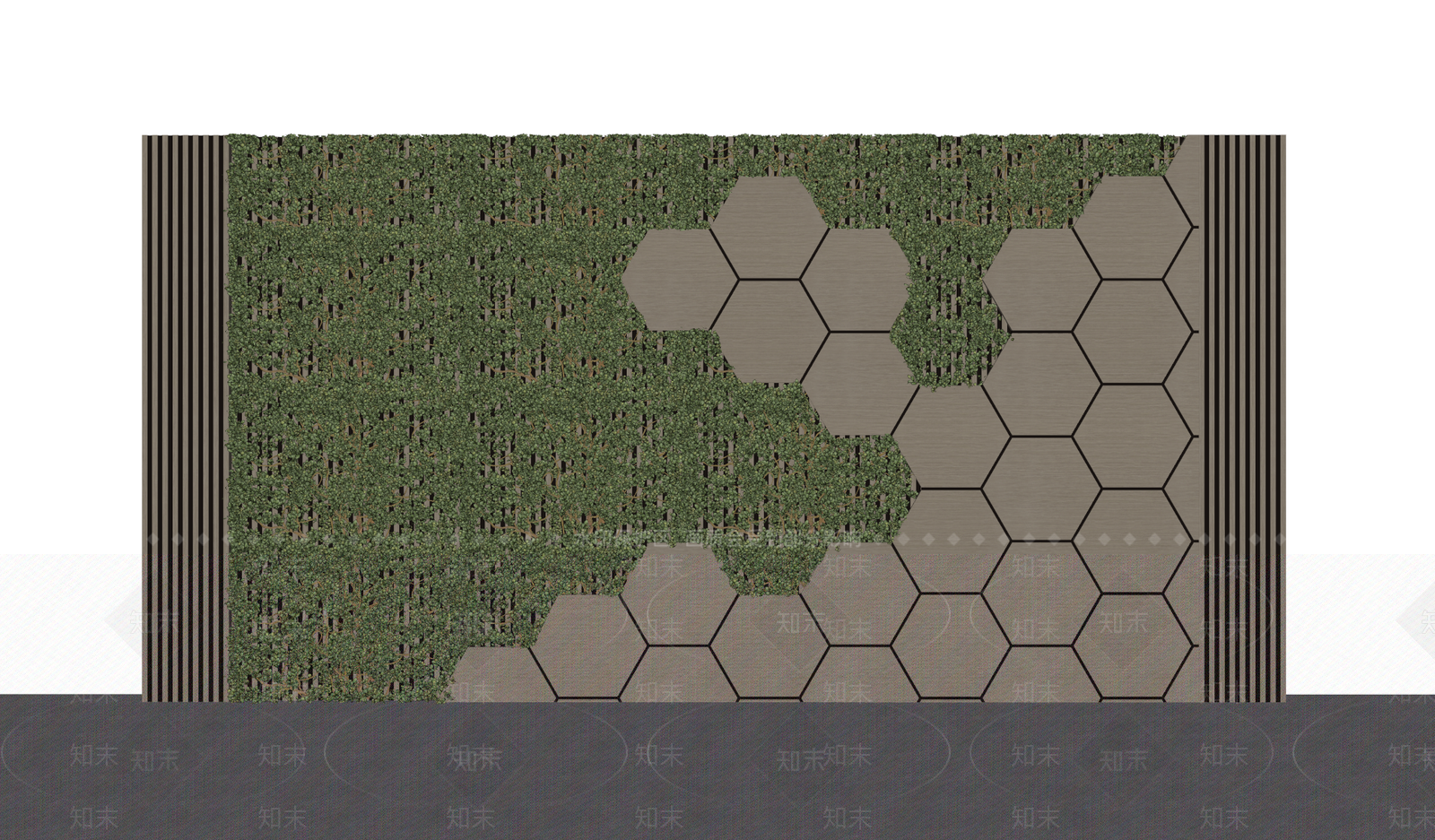 绿植墙SU模型下载【ID:1142280856】
