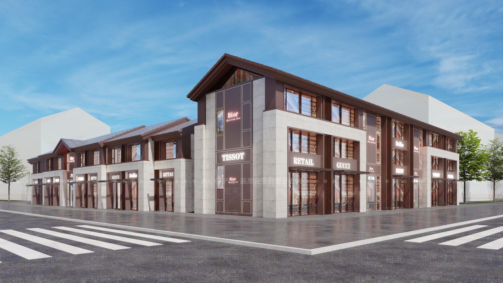 新中式商业多层SU模型下载【ID:1144051521】