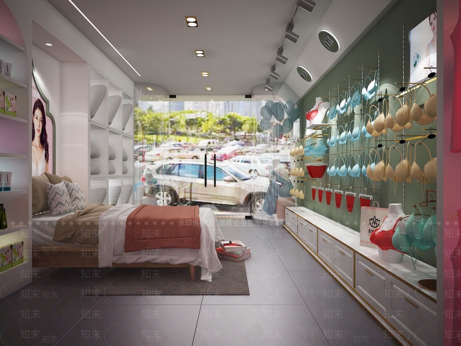 工装内衣店门头3D模型下载【ID:1142223472】
