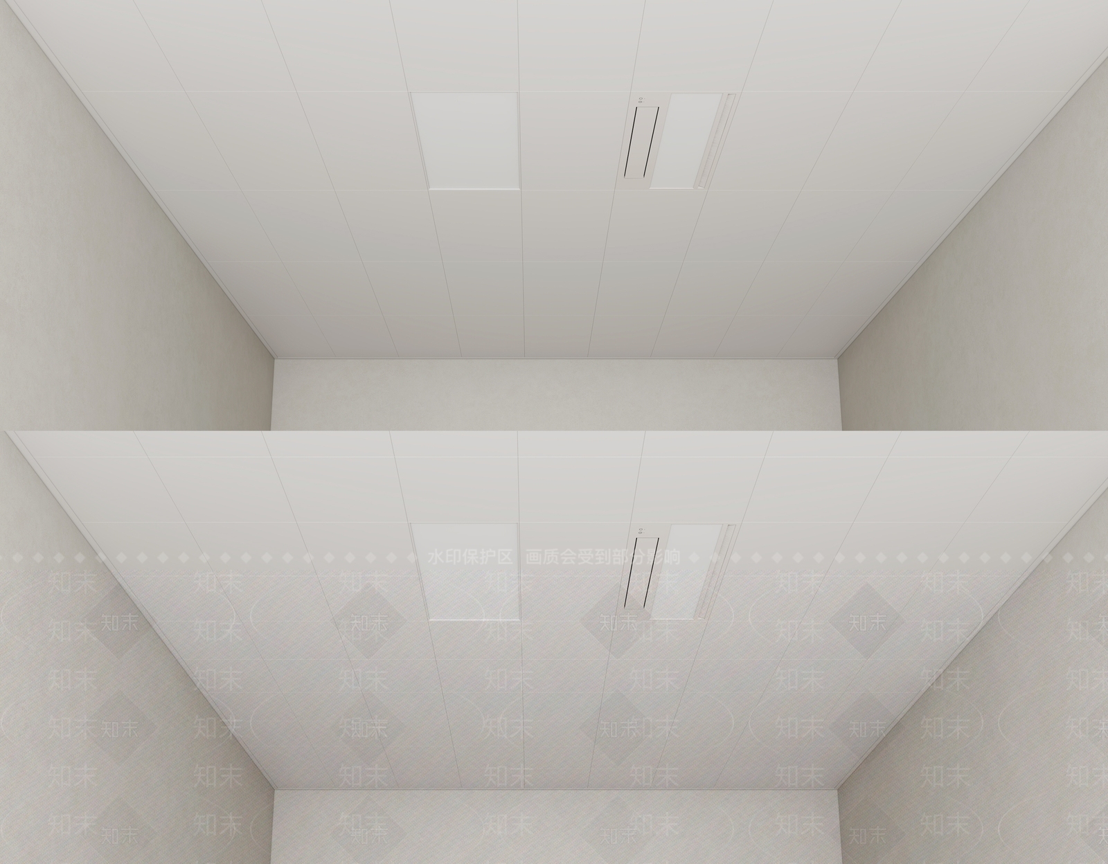 现代铝扣板吊顶3D模型下载【ID:1142233668】