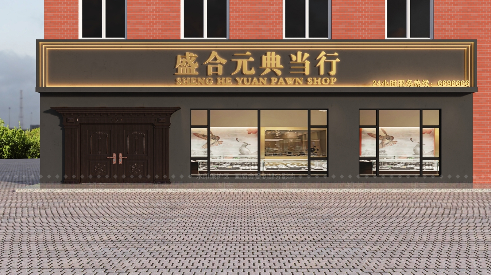 门头3D模型精品下载_3dmax模型_知末网