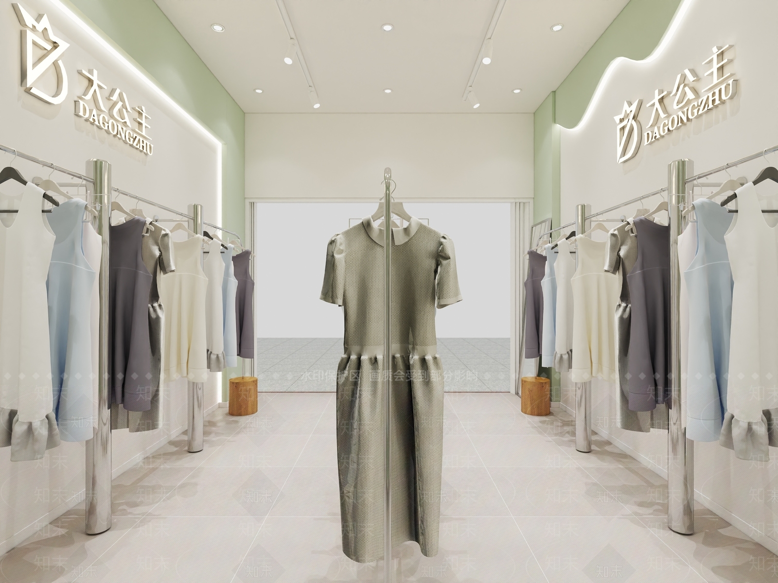 服装鞋店女装店小清新3D模型下载【ID:1142241583】