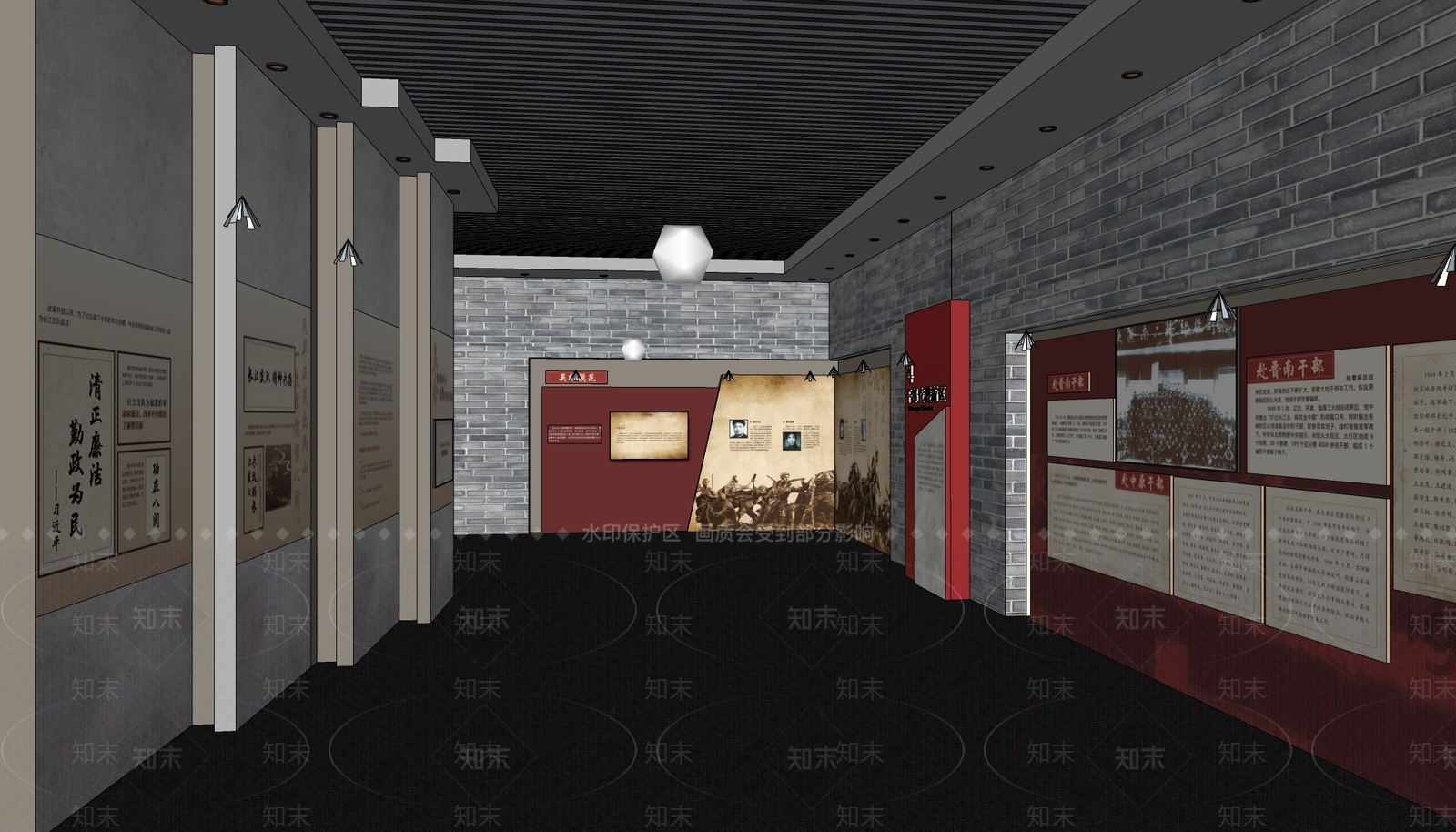 现代党建展厅SU模型下载【ID:1142248267】