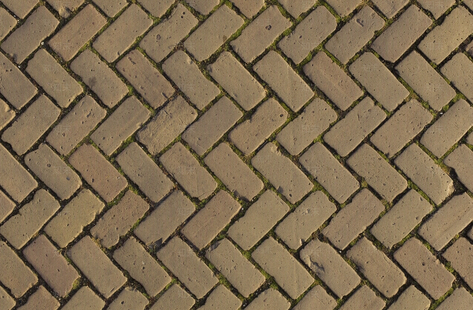 人字铺人行道地砖透水砖路面贴图下载【ID:1142248784】