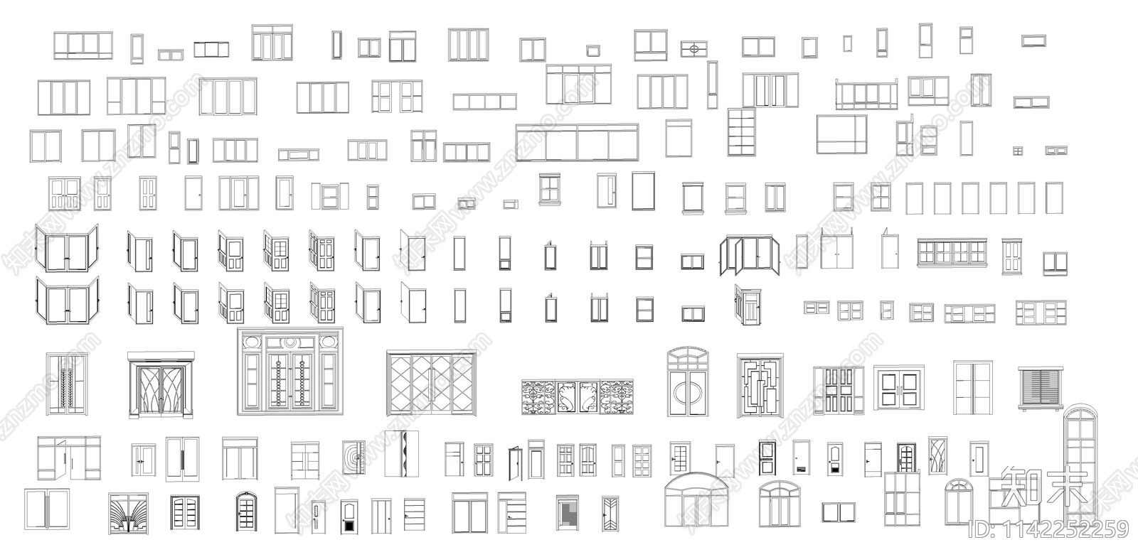 三维门窗施工图下载【ID:1142252259】