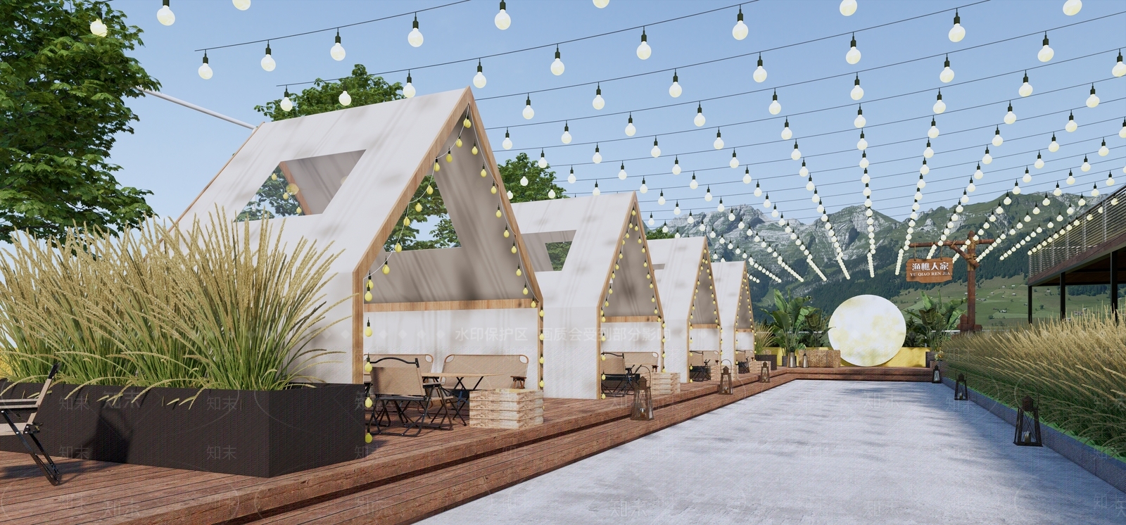 现代农家乐SU模型下载【ID:1147873453】