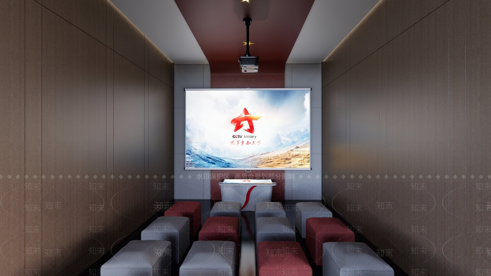现代党建展厅SU模型下载【ID:1142254059】