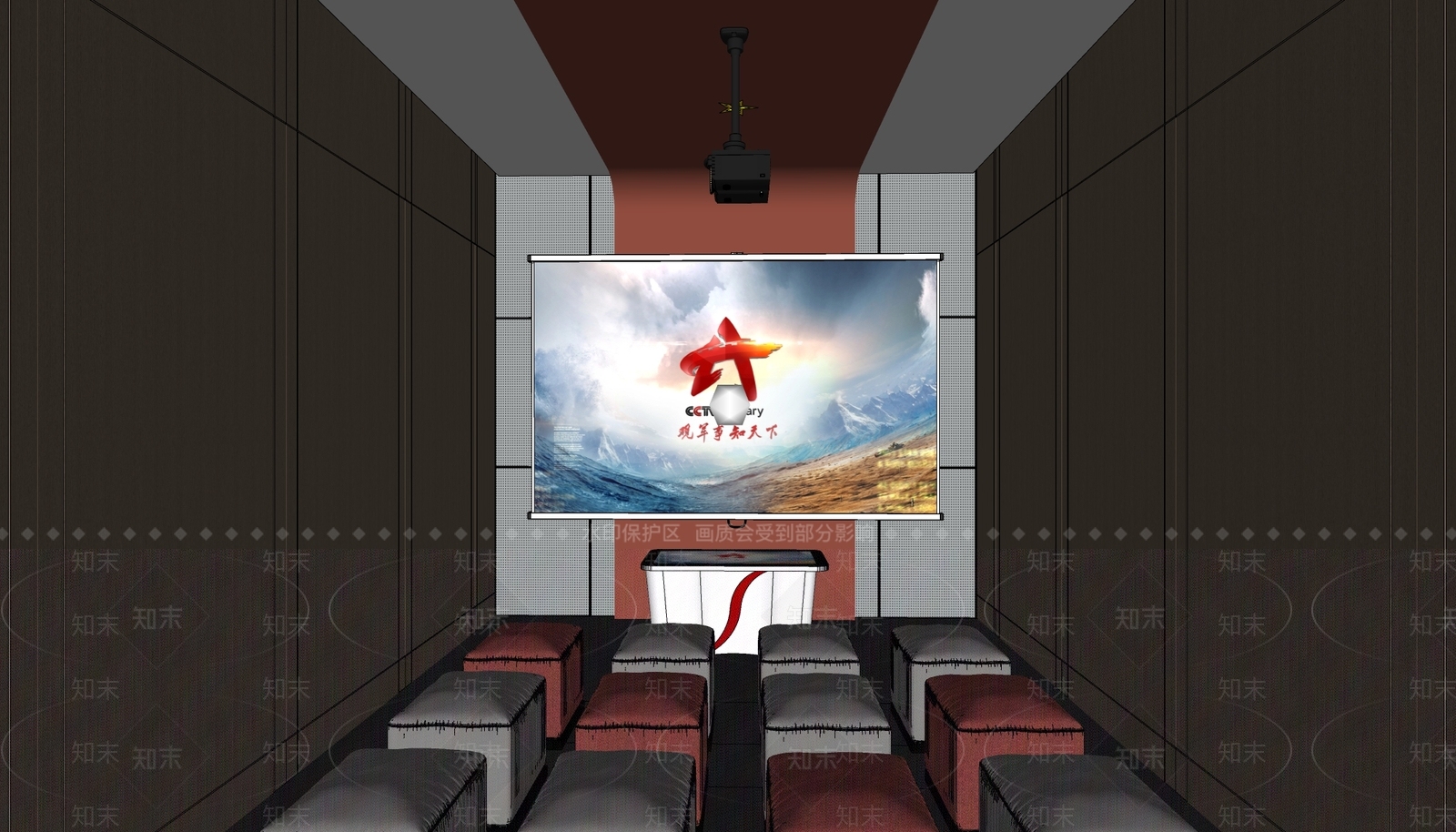 现代党建展厅SU模型下载【ID:1142254059】