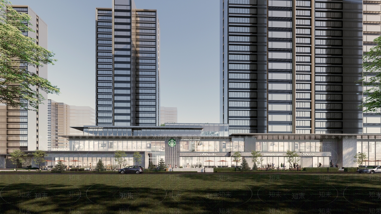 现代风格商业街SU模型下载【ID:1142255418】