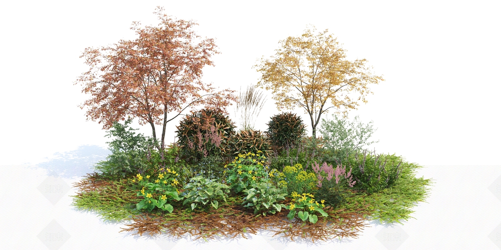 花草组合3D模型下载【ID:1142257679】