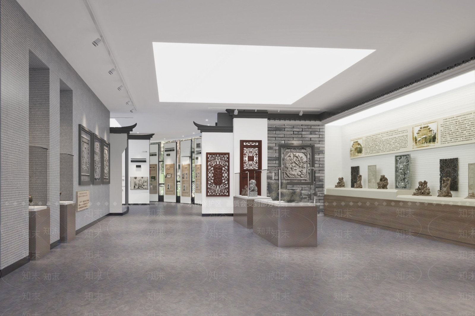 新中式文化展厅SU模型下载【ID:1142265095】_知末su模型网