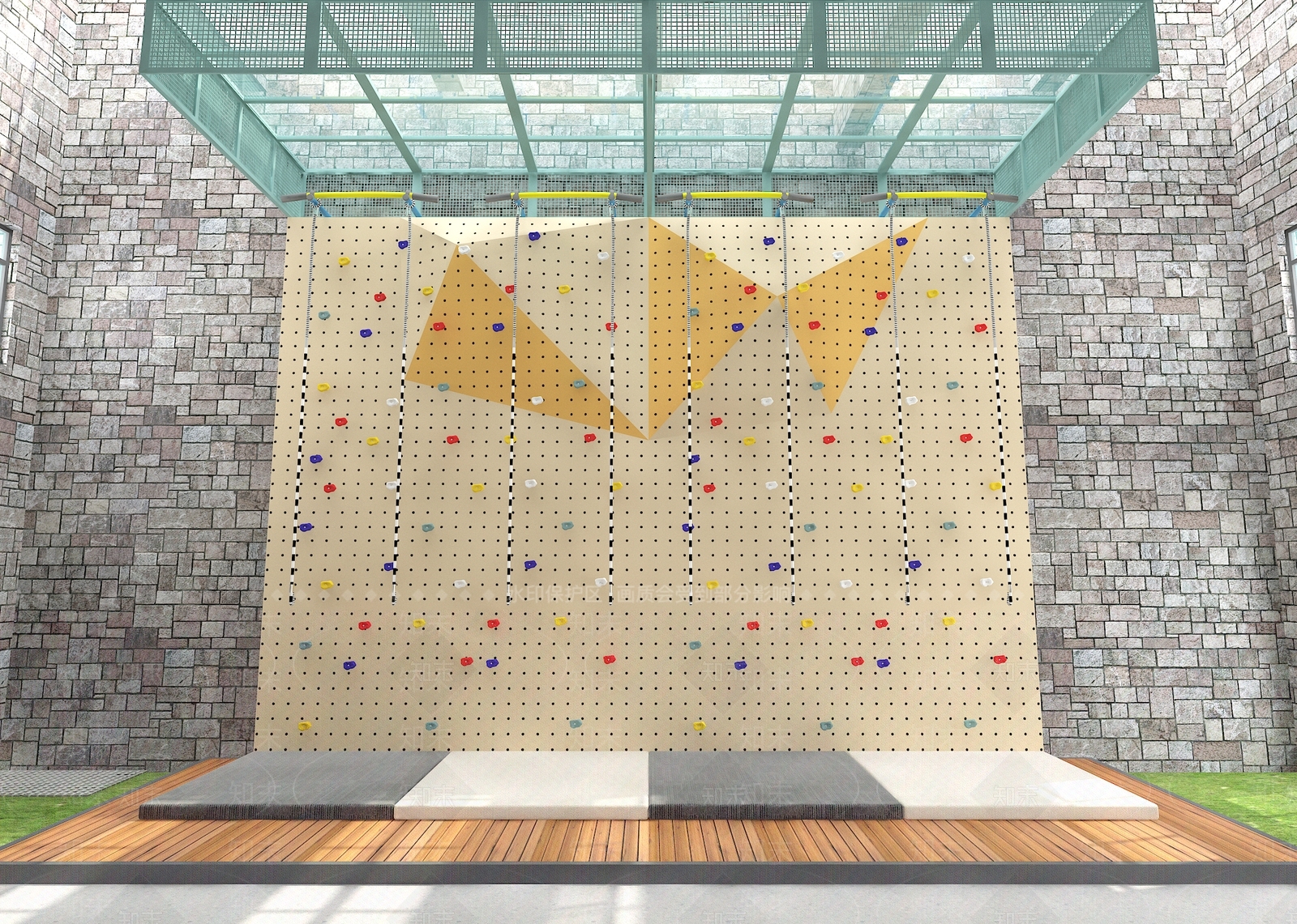 现代攀岩墙3D模型下载【ID:1142265950】