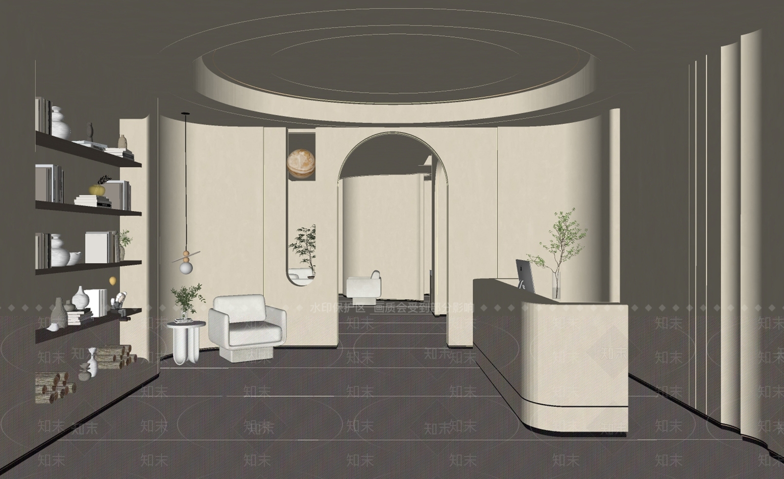 侘寂SPA会所SU模型下载【ID:1142269339】